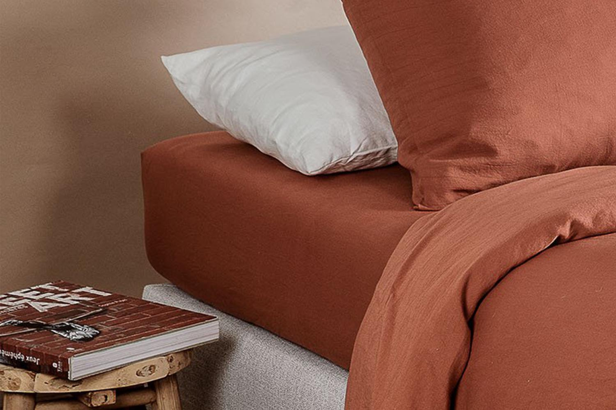 Drap housse pur coton bio uni | Maison Aveni