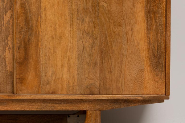Buffet Noran manguier 180 cm, 2 tiroirs intérieurs