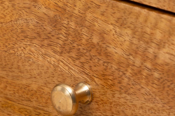 Sideboard Noran aus Mangoholz 180 cm, 2 innenliegende Schubladen