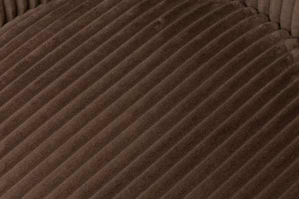 Sillón redondeado Olyra tapizado en tela de 80 cm, marrón o crema