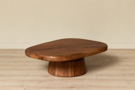 Edris solid acacia wood coffee table, 120 cm