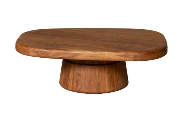 Mesa de centro Edris en madera maciza de acacia de 120 cm