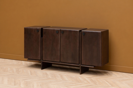 Olven 4-door solid mango wood sideboard, 160 cm