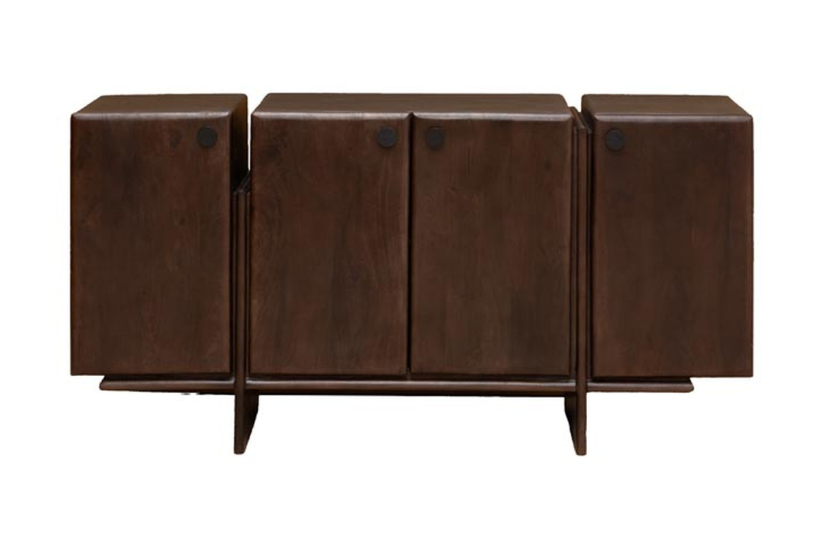 Sideboard Olven mit 4 Türen aus massivem Mangoholz 160 cm