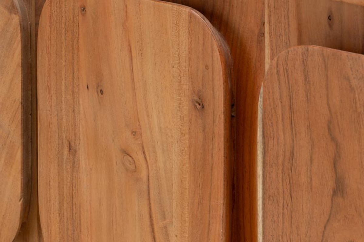 Sideboard Inoa mit 4 Türen aus massivem Akazienholz 180 cm