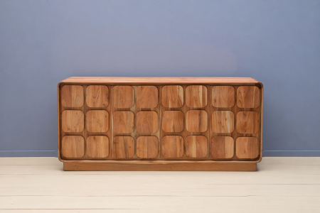 Inoa 4-door solid acacia wood sideboard, 180 cm
