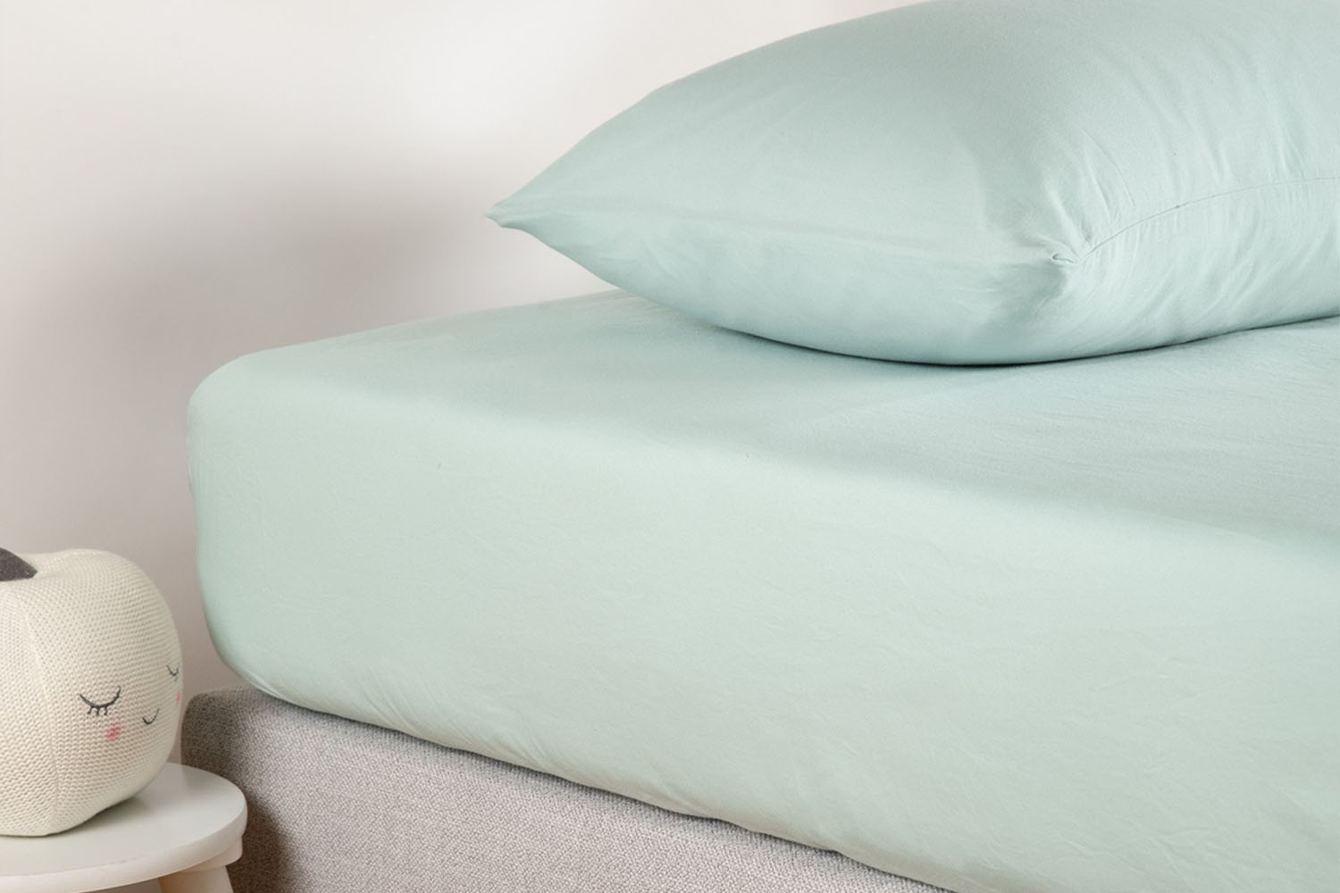 Drap housse pur coton bio uni | Maison Aveni