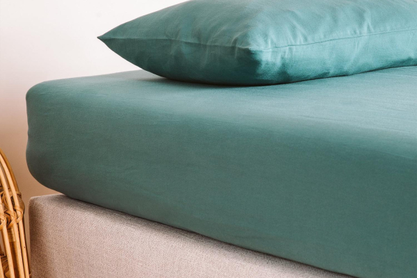 Drap housse pur coton bio uni | Maison Aveni