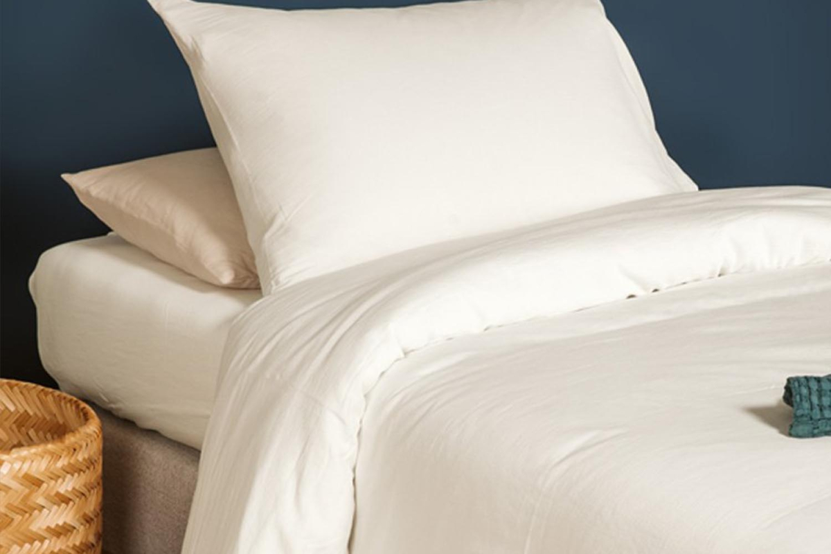 Drap housse pur coton bio uni | Maison Aveni