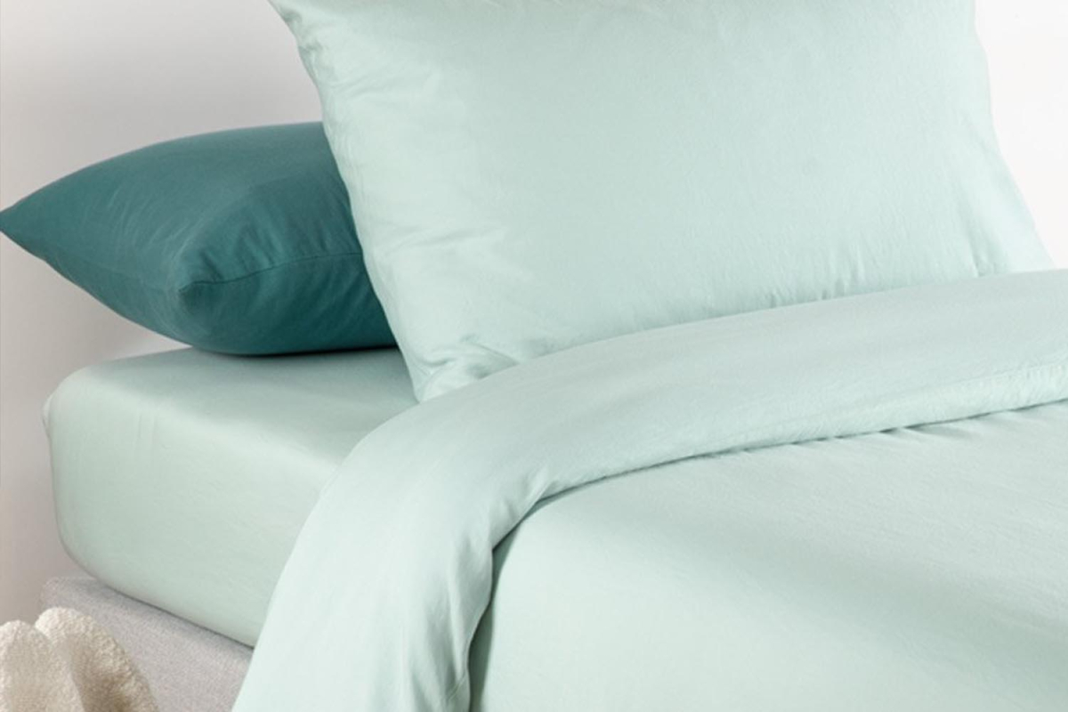 Drap housse pur coton bio uni | Maison Aveni