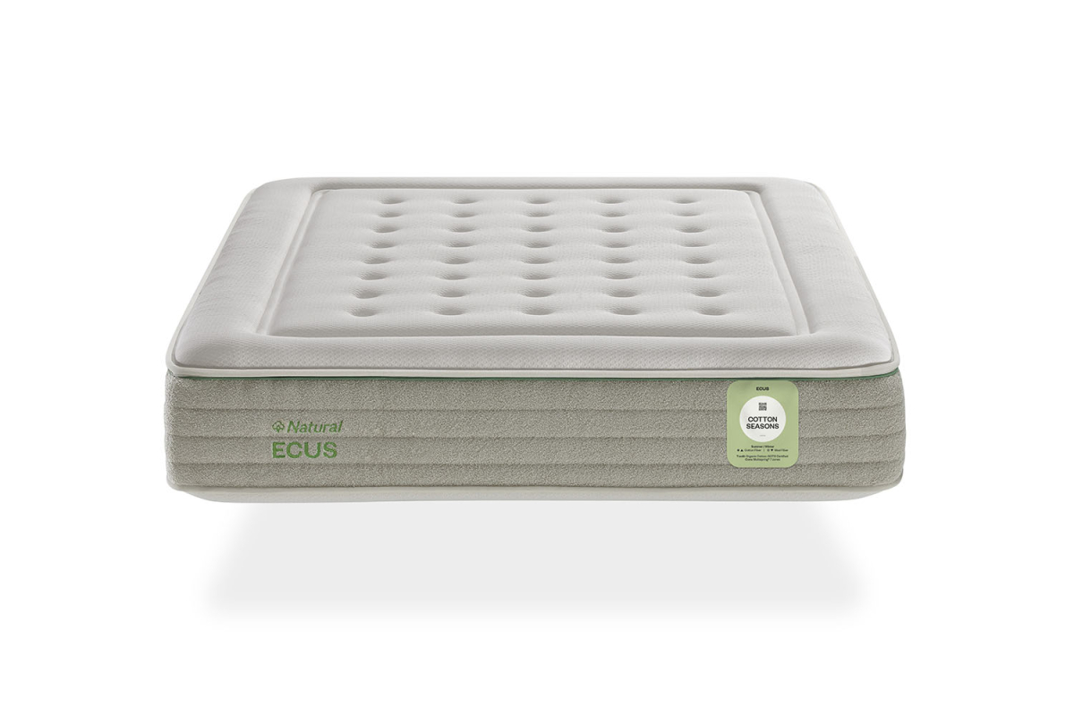 Matelas 2 places ressorts ensachés 2 faces Coton bio Cotton Seasons