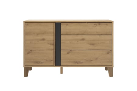 Iria wooden dresser with 3 drawers and 1 door