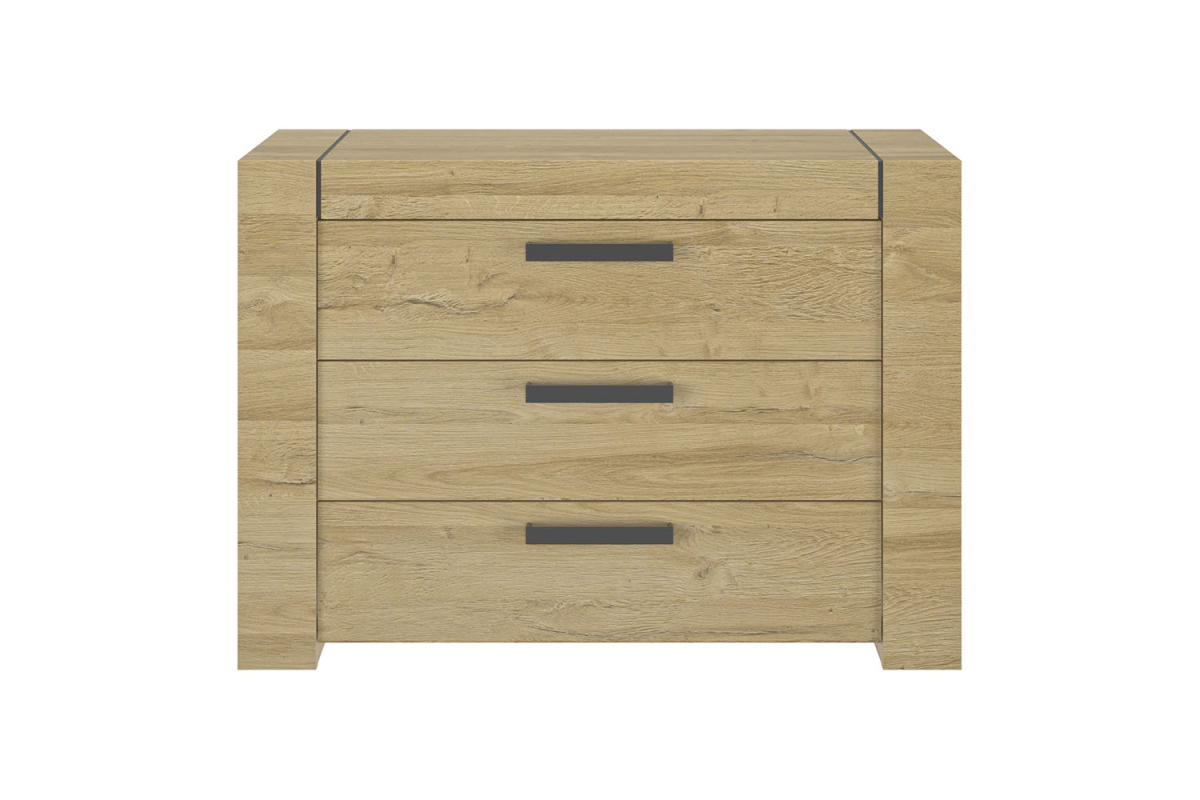 Commode 3 tiroirs en bois chêne Elias | Fabriquée en France