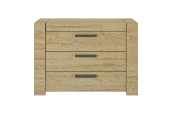 Commode 3 tiroirs en bois chêne Elias | Fabriquée en France