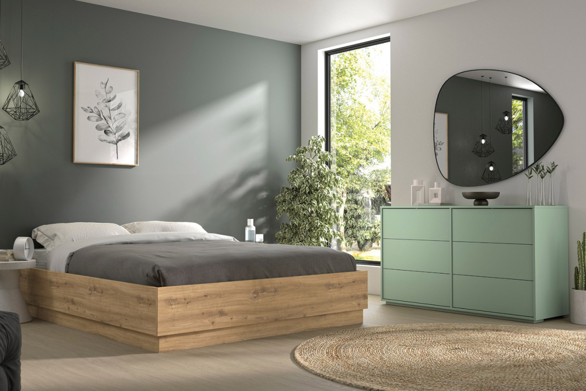 Commode 6 tiroirs en bois Lyra