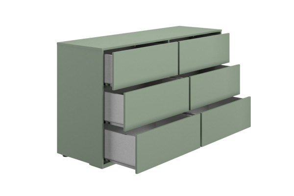Commode 6 tiroirs en bois Lyra