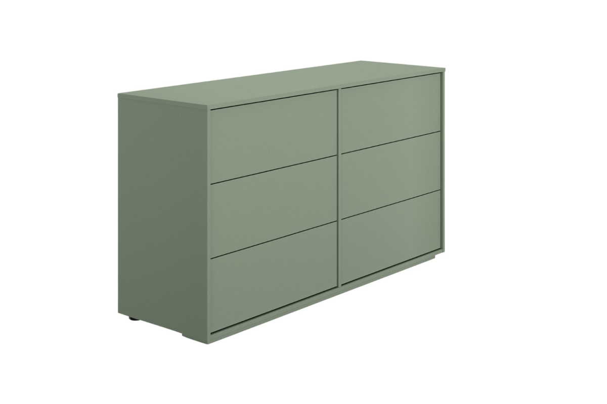Commode 6 tiroirs en bois Lyra