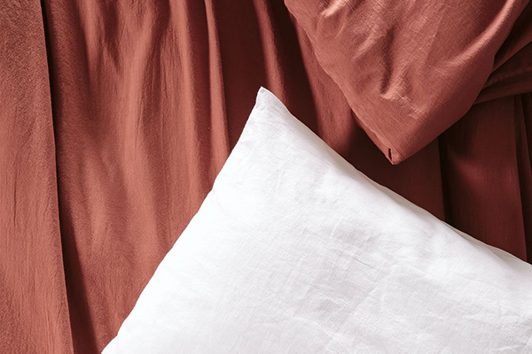 linge de lit terracote