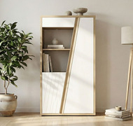 Vaisselier blanc et bois