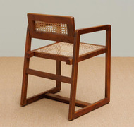 Chaise en bois massif et cannage