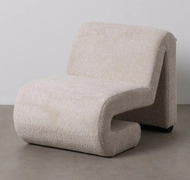 Fauteuil bouclette et velours