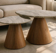 Table basse effet marbre
